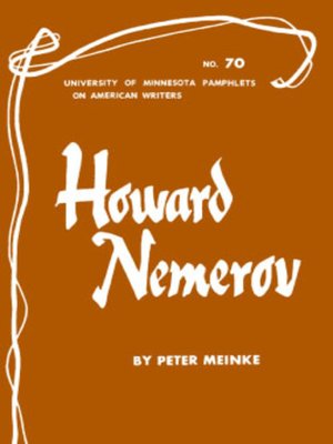 cover image of Howard Nemerov--American Writers 70